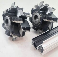 Carbide tipped profile blocks for window extrusion