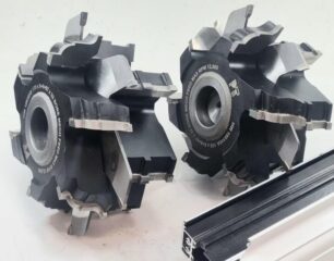 Carbide tipped profile blocks for window extrusion