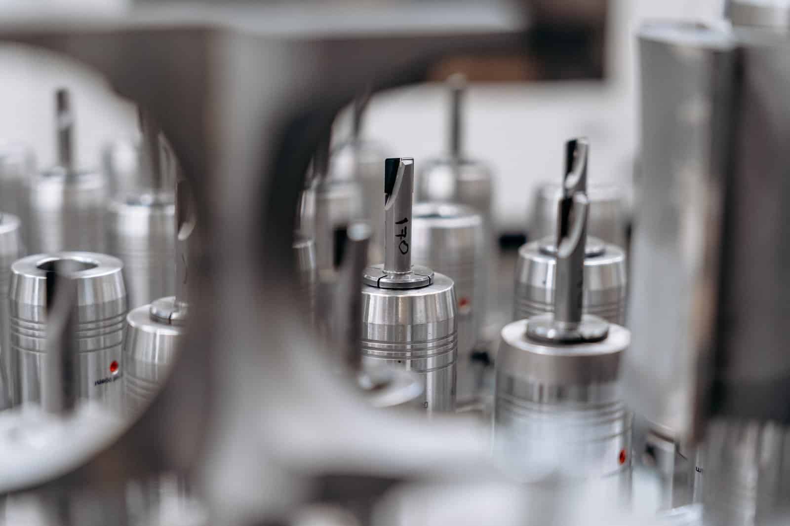 PCD cutting tools ready for sharpening and retipping at Prima Tooling